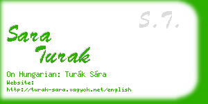 sara turak business card